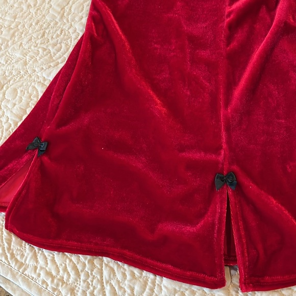 🆕 Seductive Wear by Cinema Etoile 3-PC Red Velour Christmas Red Babydoll Set L - Picture 8 of 14